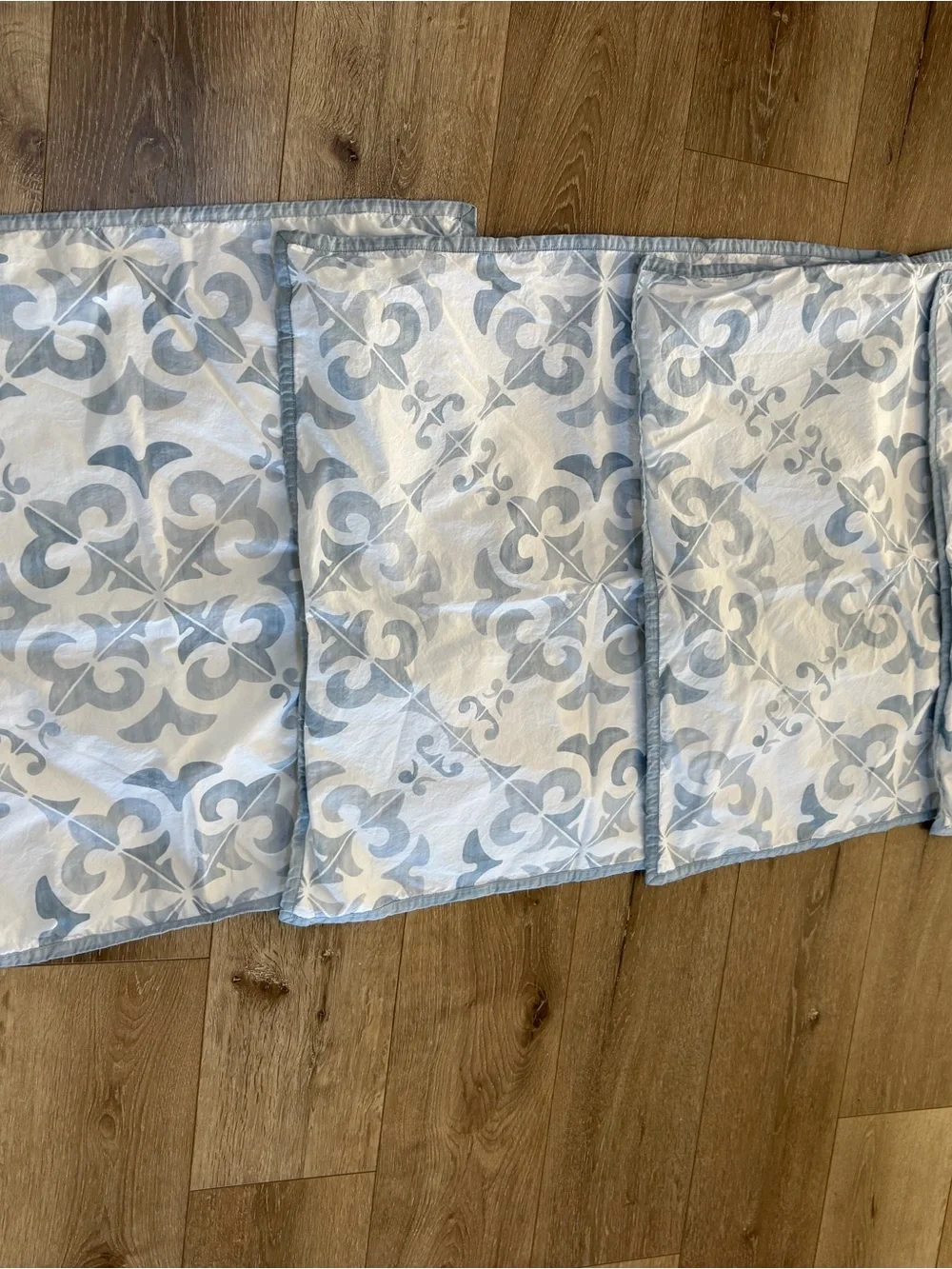 Serena & Lily Wentworth Percale Duvet Cover in Light Blue and White